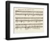 Portion of the Manuscript of Beethoven's a Flat Major Sonata, Opus 26-Ludwig Van Beethoven-Framed Giclee Print