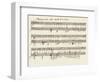 Portion of the Manuscript of Beethoven's a Flat Major Sonata, Opus 26-Ludwig Van Beethoven-Framed Giclee Print