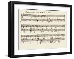 Portion of the Manuscript of Beethoven's a Flat Major Sonata, Opus 26-Ludwig Van Beethoven-Framed Giclee Print