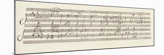 Portion of the Manuscript of Beethoven's Sonata in A, Opus 101-Ludwig Van Beethoven-Mounted Giclee Print