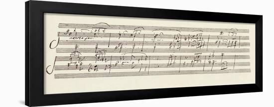 Portion of the Manuscript of Beethoven's Sonata in A, Opus 101-Ludwig Van Beethoven-Framed Premium Giclee Print