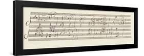 Portion of the Manuscript of Beethoven's Sonata in A, Opus 101-Ludwig Van Beethoven-Framed Premium Giclee Print