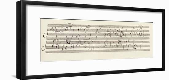 Portion of the Manuscript of Beethoven's Sonata in A, Opus 101-Ludwig Van Beethoven-Framed Giclee Print