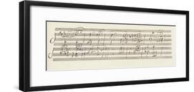 Portion of the Manuscript of Beethoven's Sonata in A, Opus 101-Ludwig Van Beethoven-Framed Giclee Print