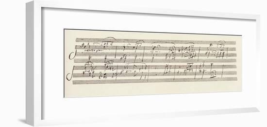 Portion of the Manuscript of Beethoven's Sonata in A, Opus 101-Ludwig Van Beethoven-Framed Giclee Print