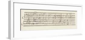 Portion of the Manuscript of Beethoven's Sonata in A, Opus 101-Ludwig Van Beethoven-Framed Giclee Print