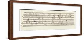 Portion of the Manuscript of Beethoven's Sonata in A, Opus 101-Ludwig Van Beethoven-Framed Giclee Print