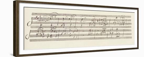 Portion of the Manuscript of Beethoven's Sonata in A, Opus 101-Ludwig Van Beethoven-Framed Giclee Print