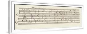 Portion of the Manuscript of Beethoven's Sonata in A, Opus 101-Ludwig Van Beethoven-Framed Giclee Print