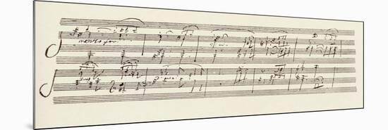 Portion of the Manuscript of Beethoven's Sonata in A, Opus 101-Ludwig Van Beethoven-Mounted Giclee Print