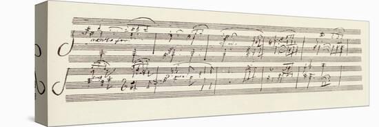 Portion of the Manuscript of Beethoven's Sonata in A, Opus 101-Ludwig Van Beethoven-Stretched Canvas