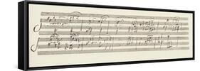 Portion of the Manuscript of Beethoven's Sonata in A, Opus 101-Ludwig Van Beethoven-Framed Stretched Canvas