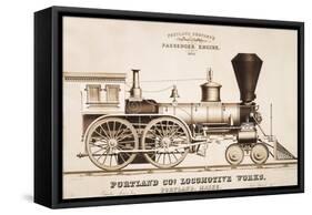 Portland and Co. Locomotive Works-J.H. Bufford-Framed Stretched Canvas