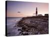 Portland Bill Lighthouse at Sunset, Dorset, England, United Kingdom, Europe-Julian Elliott-Stretched Canvas