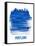 Portland Brush Stroke Skyline - Blue-NaxArt-Framed Stretched Canvas