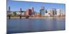 Portland city skyline and river, Multnomah County, Oregon, USA-null-Mounted Photographic Print