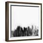 Portland City Skyline - Black-NaxArt-Framed Art Print