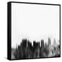 Portland City Skyline - Black-NaxArt-Framed Stretched Canvas