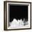 Portland City Skyline - White-NaxArt-Framed Art Print