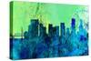 Portland City Skyline-NaxArt-Stretched Canvas