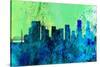 Portland City Skyline-NaxArt-Stretched Canvas