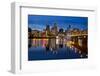 Portland Downtown City Skyline at Twilight-jpldesigns-Framed Photographic Print