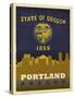 Portland Flag-Red Atlas Designs-Stretched Canvas