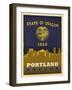 Portland Flag-Red Atlas Designs-Framed Giclee Print