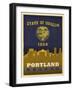 Portland Flag-Red Atlas Designs-Framed Giclee Print