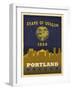 Portland Flag-Red Atlas Designs-Framed Giclee Print