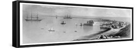 Portland Harbour and Breakwater, 1866-null-Framed Stretched Canvas