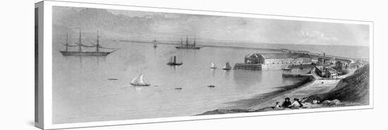 Portland Harbour and Breakwater, 1866-null-Stretched Canvas