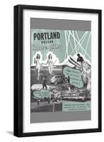 Portland Has Everything, Oregon Travel Poster-null-Framed Art Print