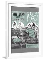 Portland Has Everything, Oregon Travel Poster-null-Framed Art Print