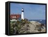 Portland Head Light, Cape Elizabeth, Maine-Keith & Rebecca Snell-Framed Stretched Canvas