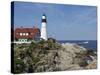 Portland Head Light, Cape Elizabeth, Maine-Keith & Rebecca Snell-Stretched Canvas