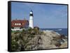 Portland Head Light, Cape Elizabeth, Maine-Keith & Rebecca Snell-Framed Stretched Canvas