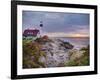 Portland Head Lighthouse at Sunrise, Portland, Maine, New England, USA, North America-Alan Copson-Framed Photographic Print