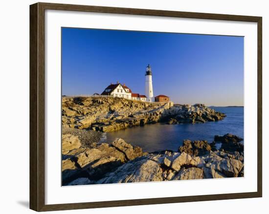 Portland Head Lighthouse, Cape Elizabeth, Maine, New England, USA-Roy Rainford-Framed Photographic Print