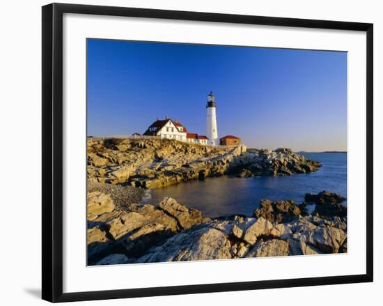 Portland Head Lighthouse, Cape Elizabeth, Maine, New England, USA-Roy Rainford-Framed Photographic Print