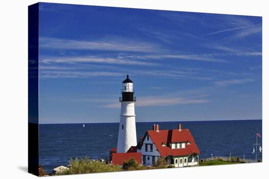 Portland Head Lighthouse Cape Elizabeth Maine-George Oze-Stretched Canvas