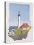 Portland Head Lighthouse, Maine, Usa, 1997-Andras Kaldor-Stretched Canvas