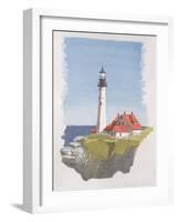 Portland Head Lighthouse, Maine, Usa, 1997-Andras Kaldor-Framed Giclee Print