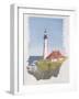 Portland Head Lighthouse, Maine, Usa, 1997-Andras Kaldor-Framed Giclee Print