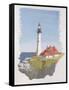 Portland Head Lighthouse, Maine, Usa, 1997-Andras Kaldor-Framed Stretched Canvas