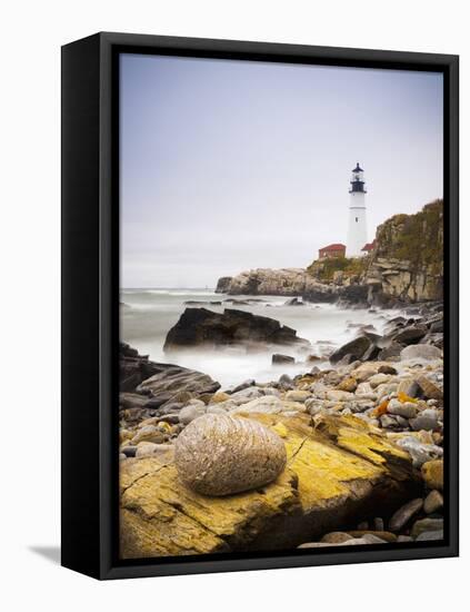 Portland Head Lighthouse, Portland, Maine,New England, United States of America, North America-Alan Copson-Framed Stretched Canvas