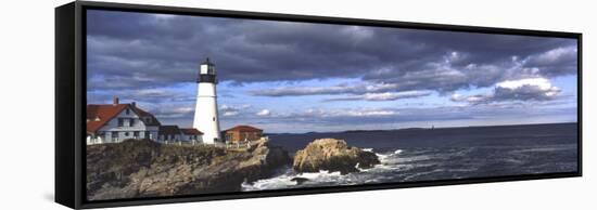 Portland Head Lighthouse, Portland, Maine, USA-Bill Bachmann-Framed Stretched Canvas