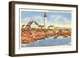 Portland Head Lighthouse, Portland, Maine-null-Framed Art Print