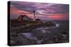 Portland Head Sunset-Darren White Photography-Stretched Canvas