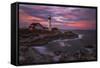 Portland Head Sunset-Darren White Photography-Framed Stretched Canvas